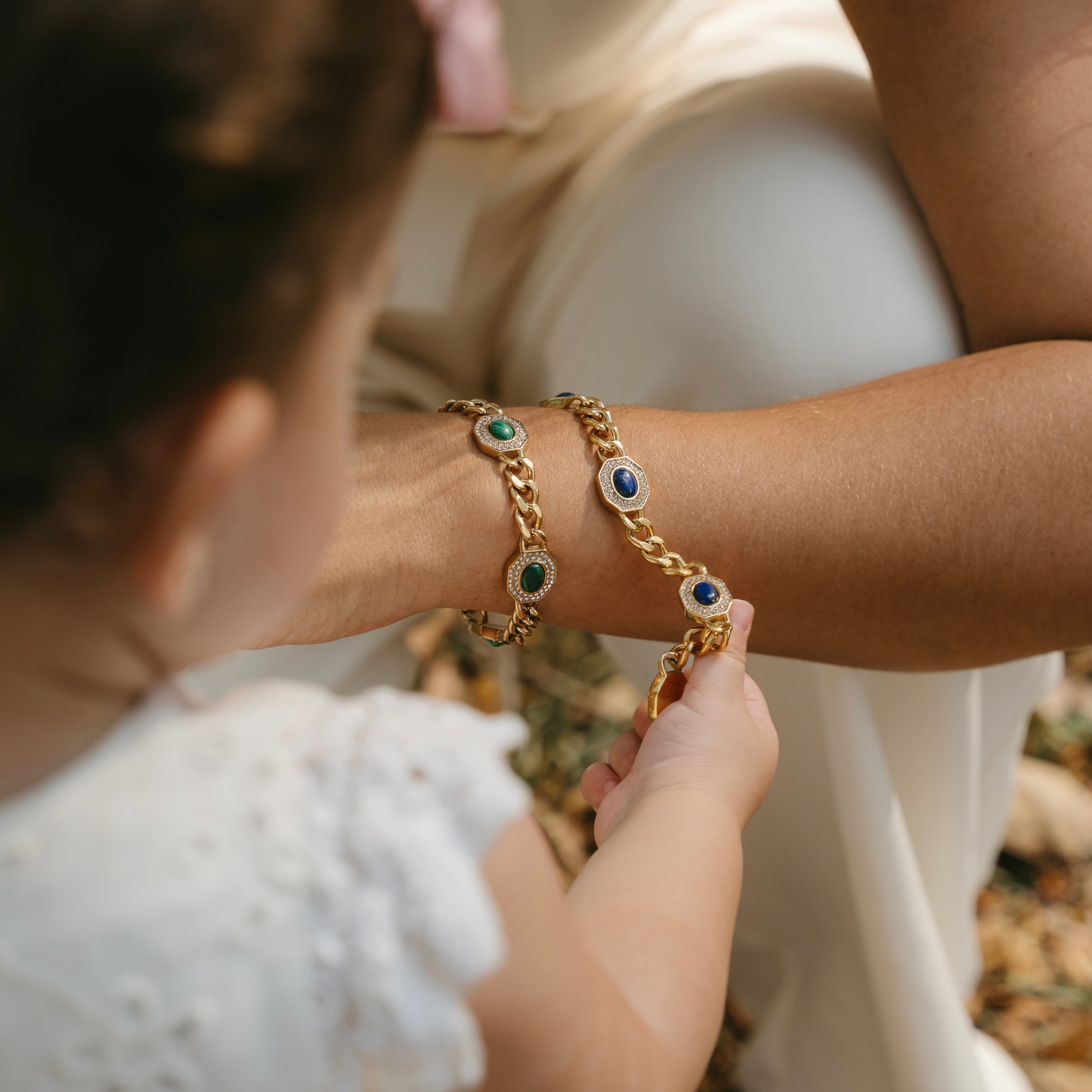 'ESTELA' Bracelet -Malachite-