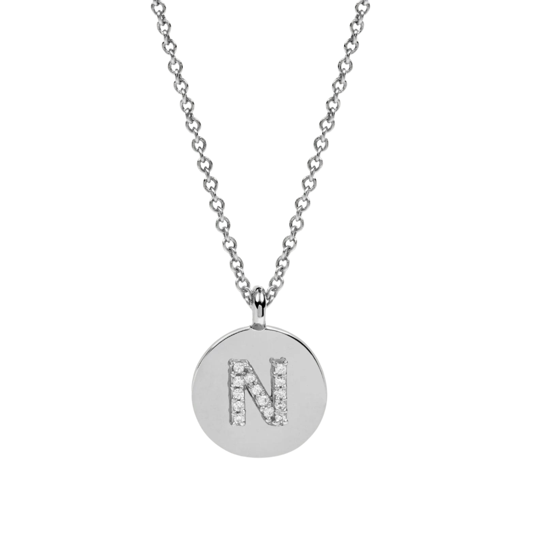 SILVER LETTER NECKLACE