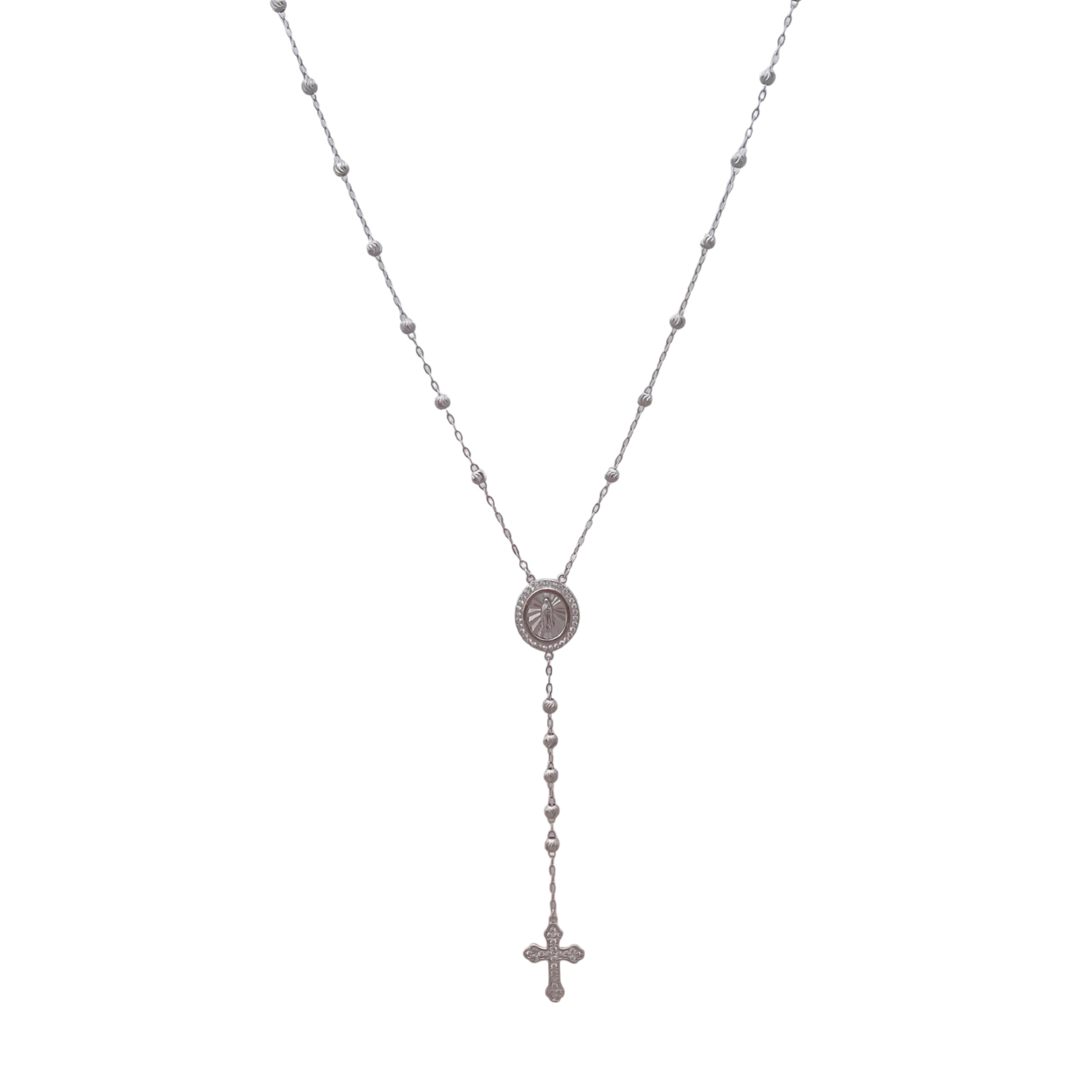 Silver Beaded Rosary