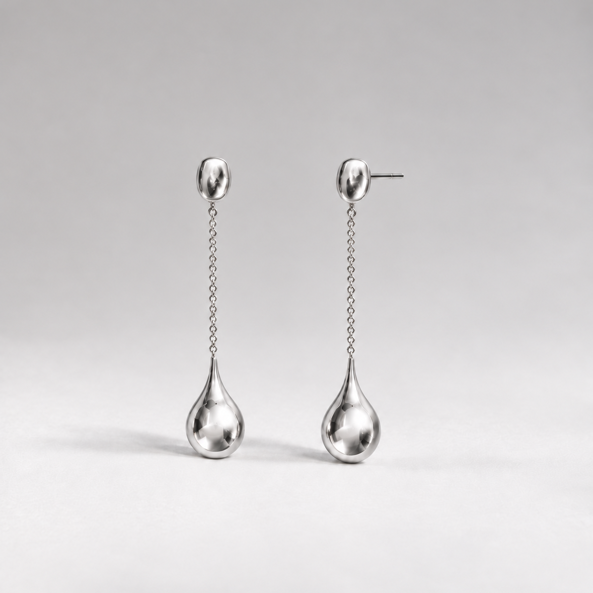 Drop Everything Earrings -silver-
