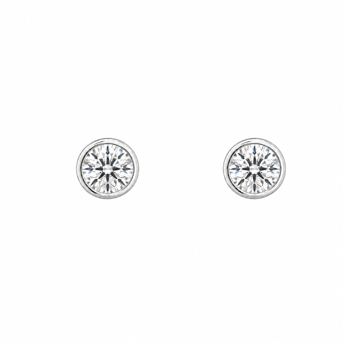 Martini Bezel Moissanite Studs