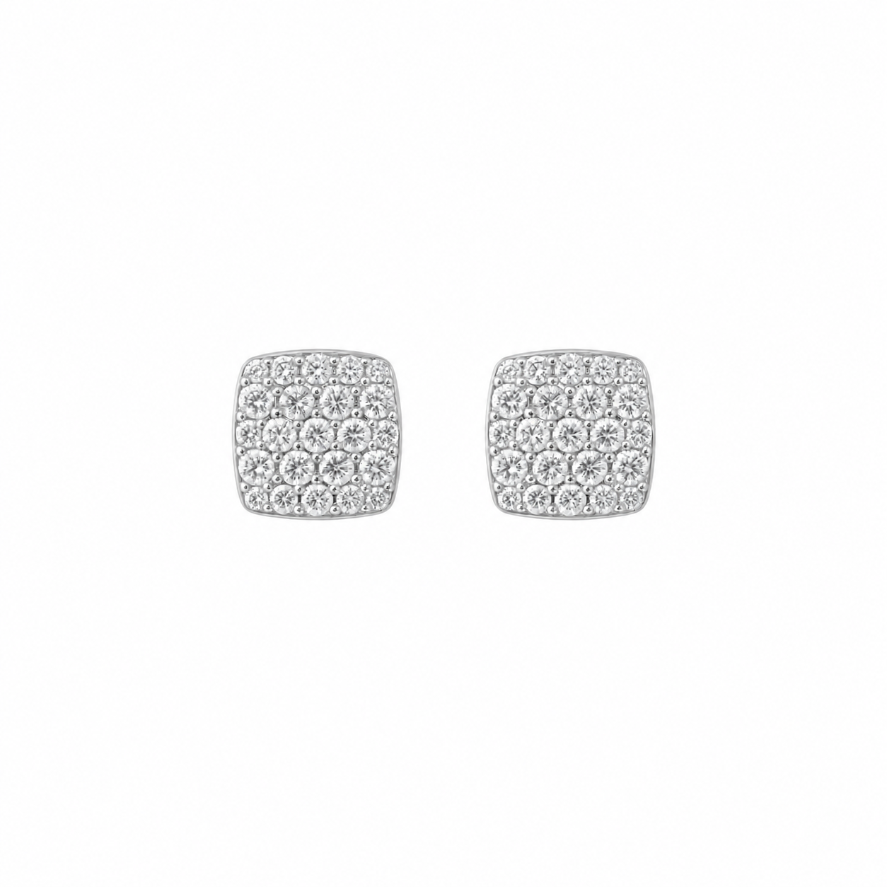 Rounded Square Pave Studs