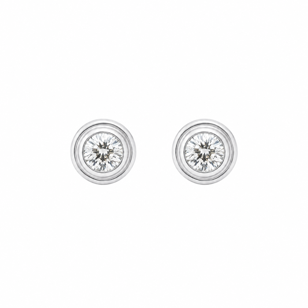 Solid Round Bezel Studs