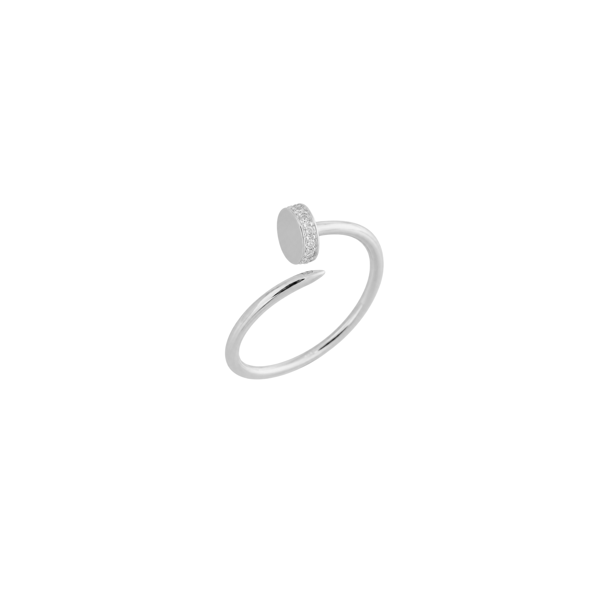 Thin Pave Nail Ring