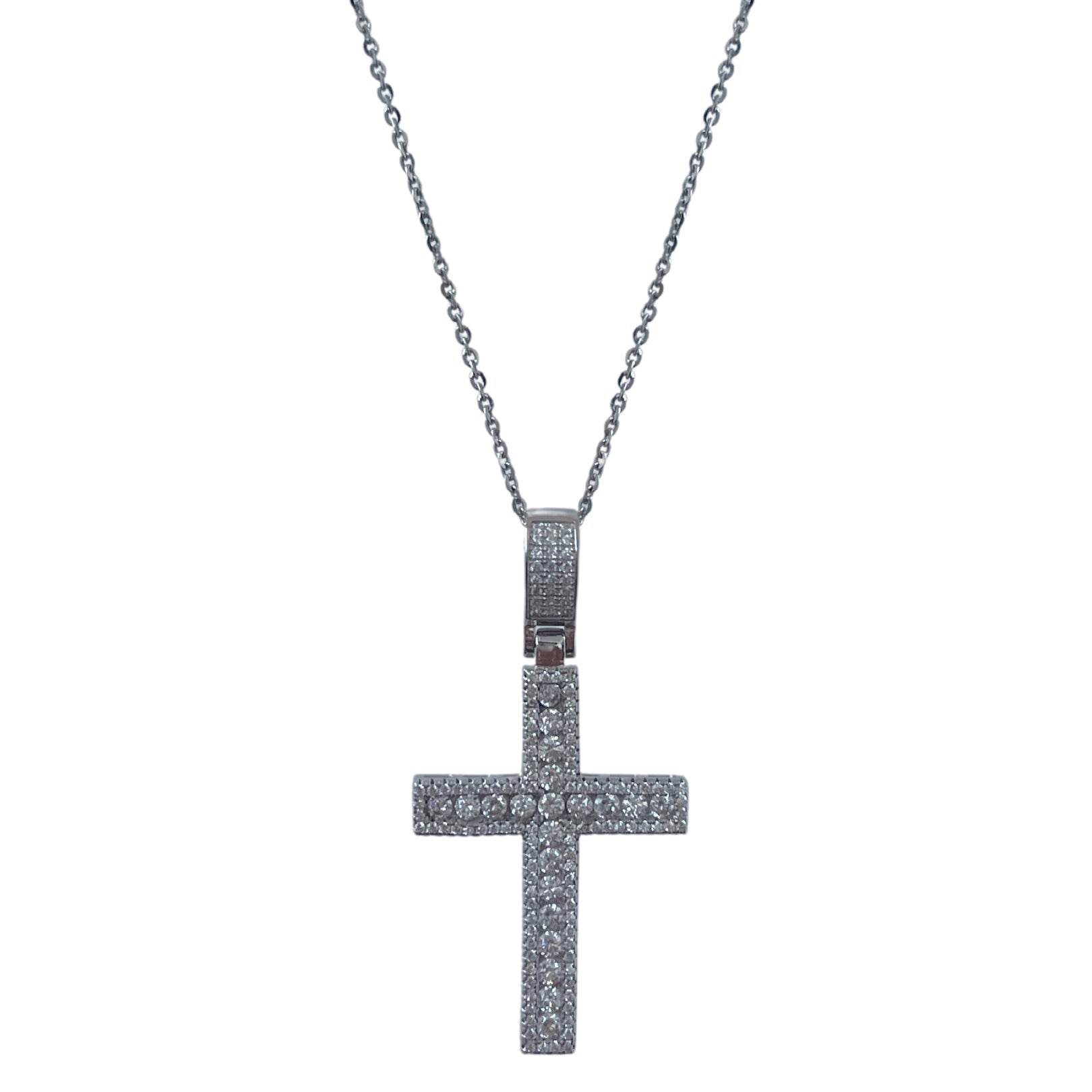 Religious Silver Cross Necklace 01