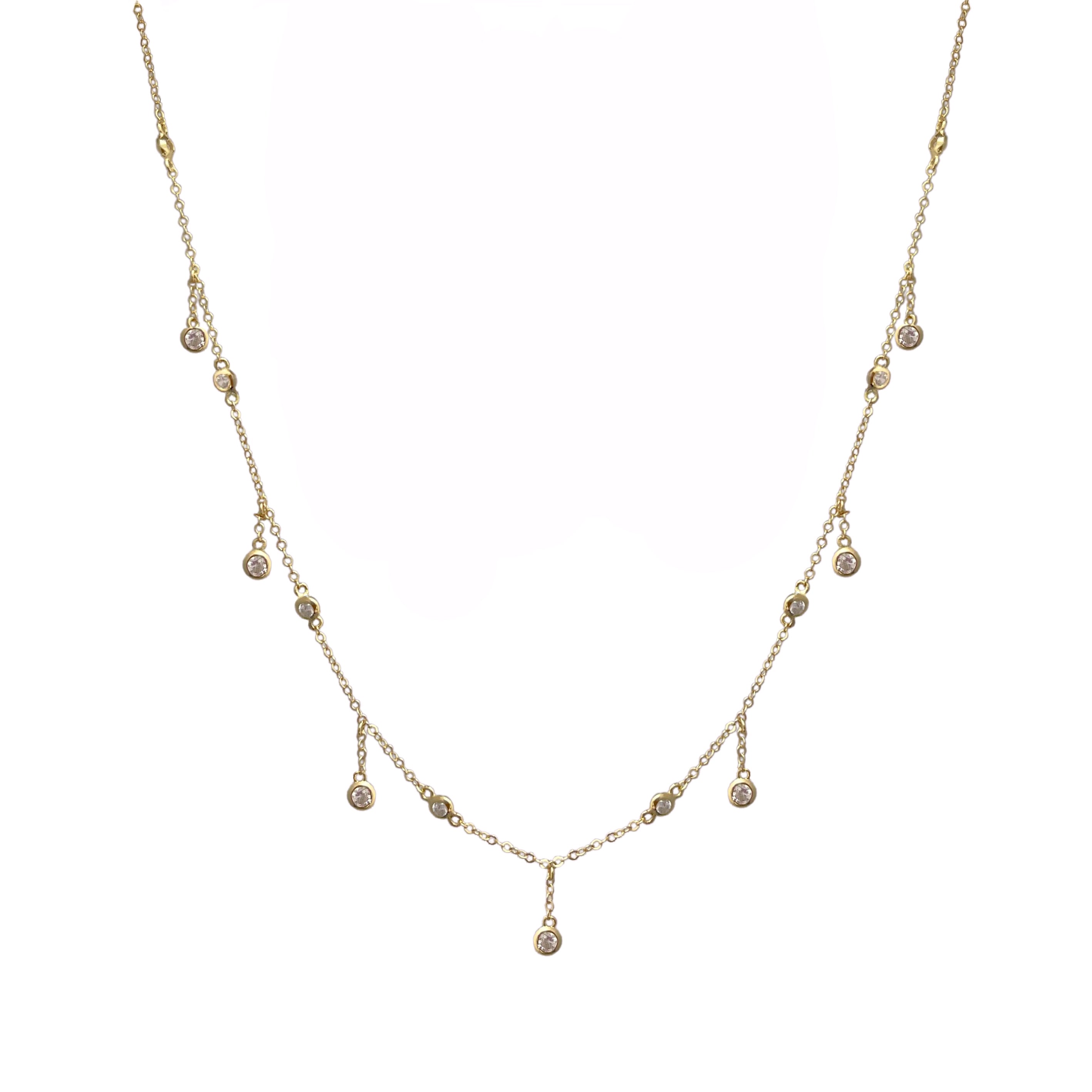 Dainty Crystal Charm Necklace