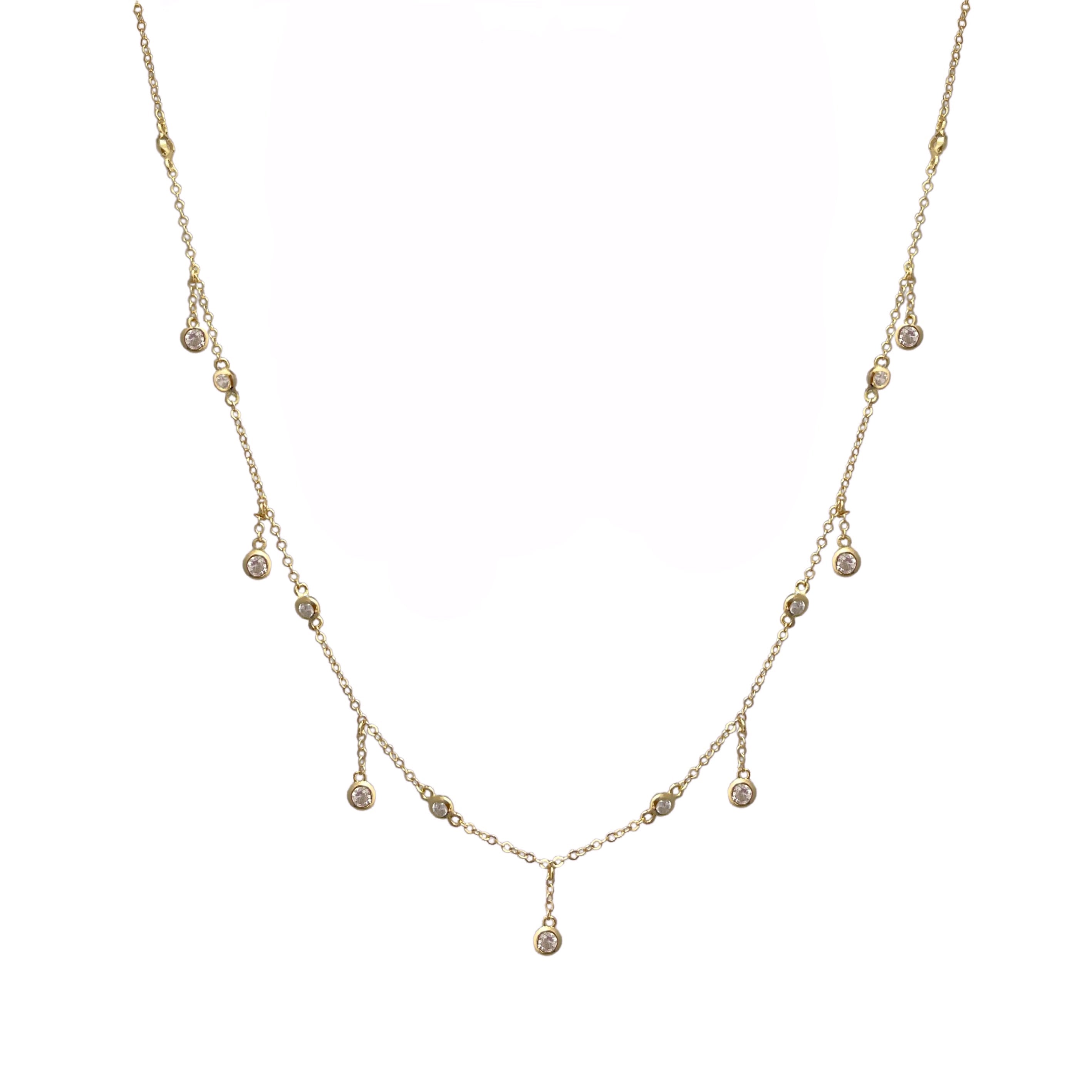 Dainty Crystal Charm Choker TGU