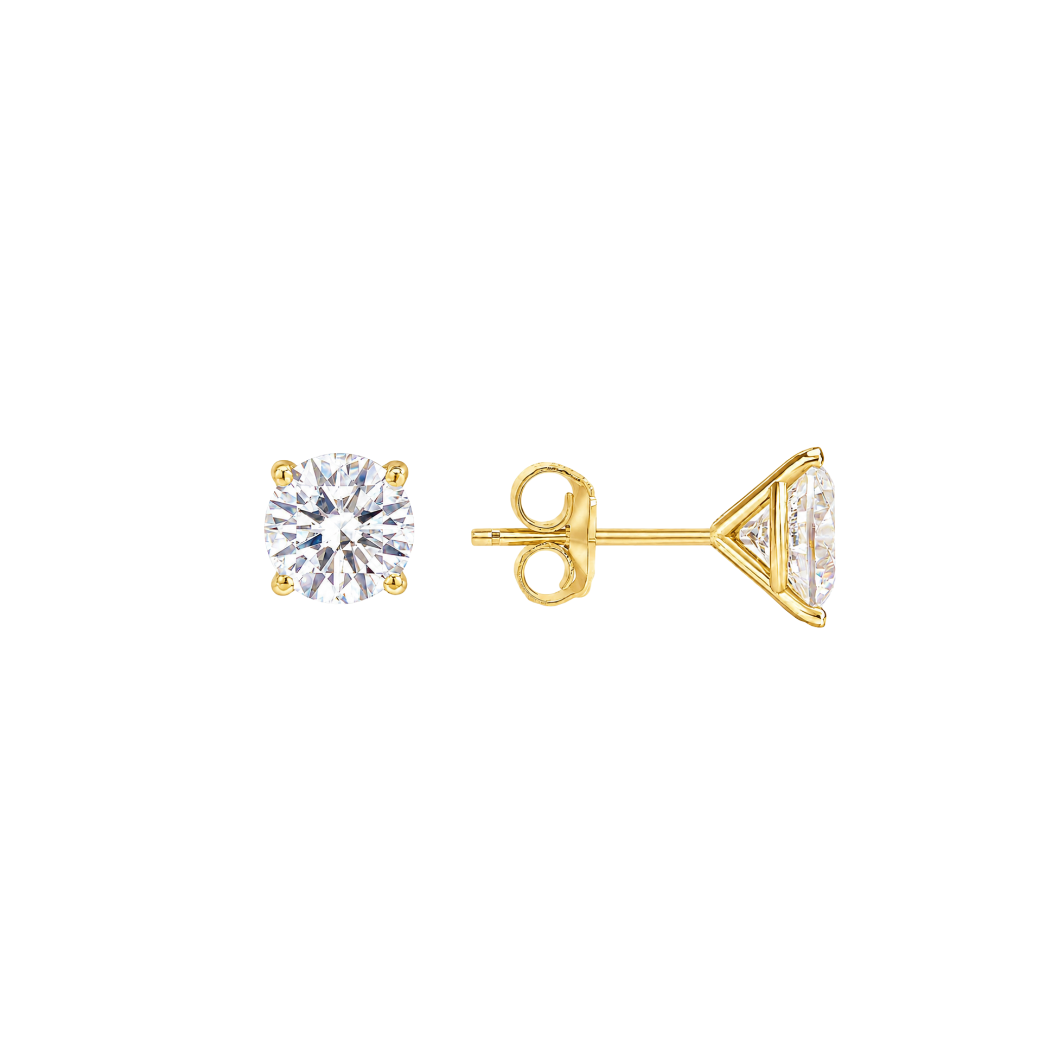 Martini Round Four Prong Stud
