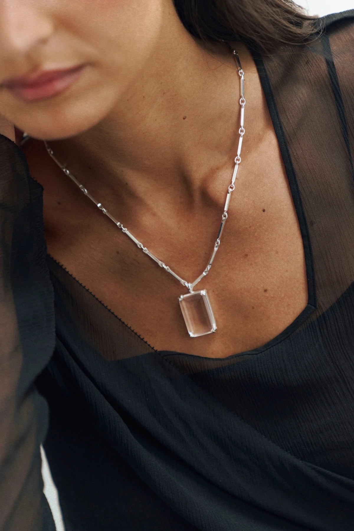 LUCHI SILVER NECKLACE