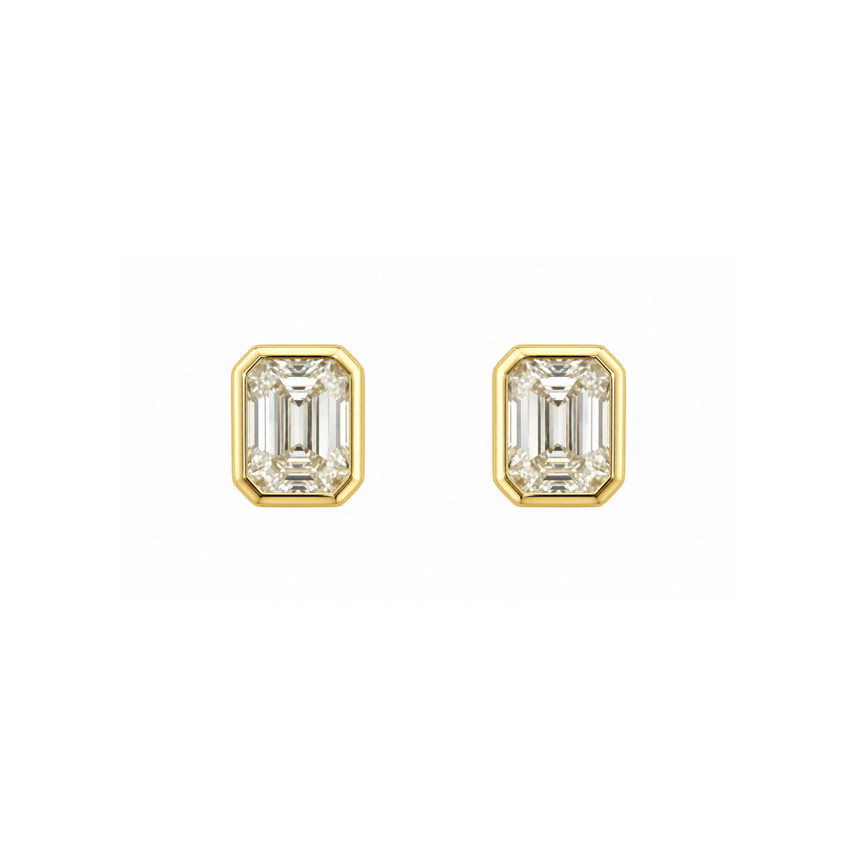 Emerald Moissanite Stud