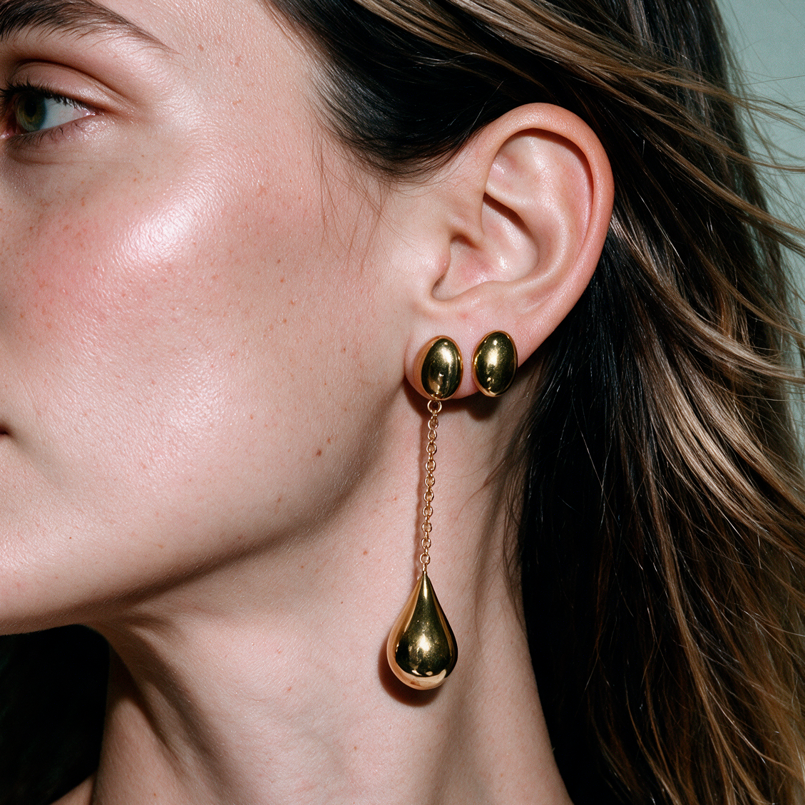 Drop Everything Earrings -gold-