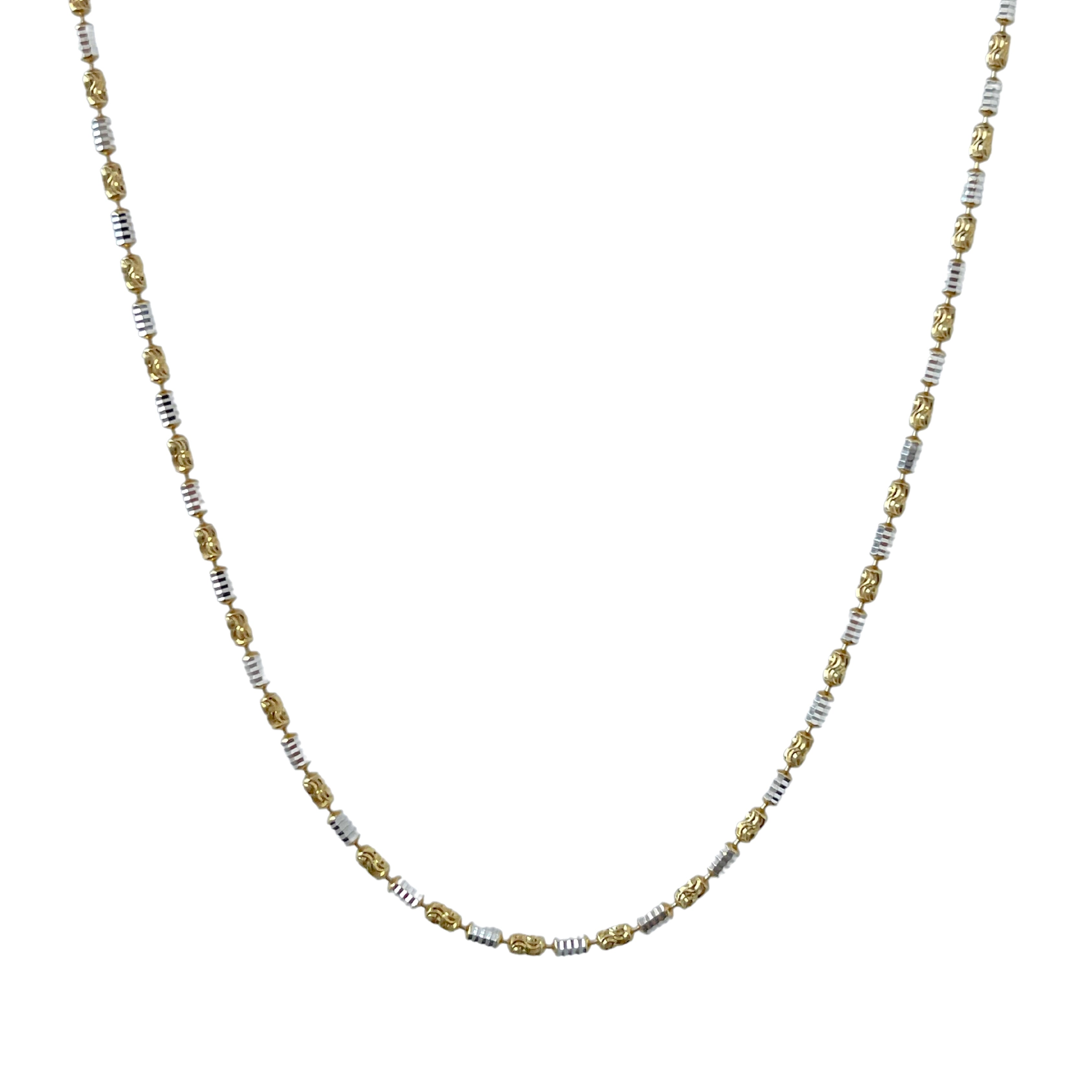 Two Tone Textured Necklace