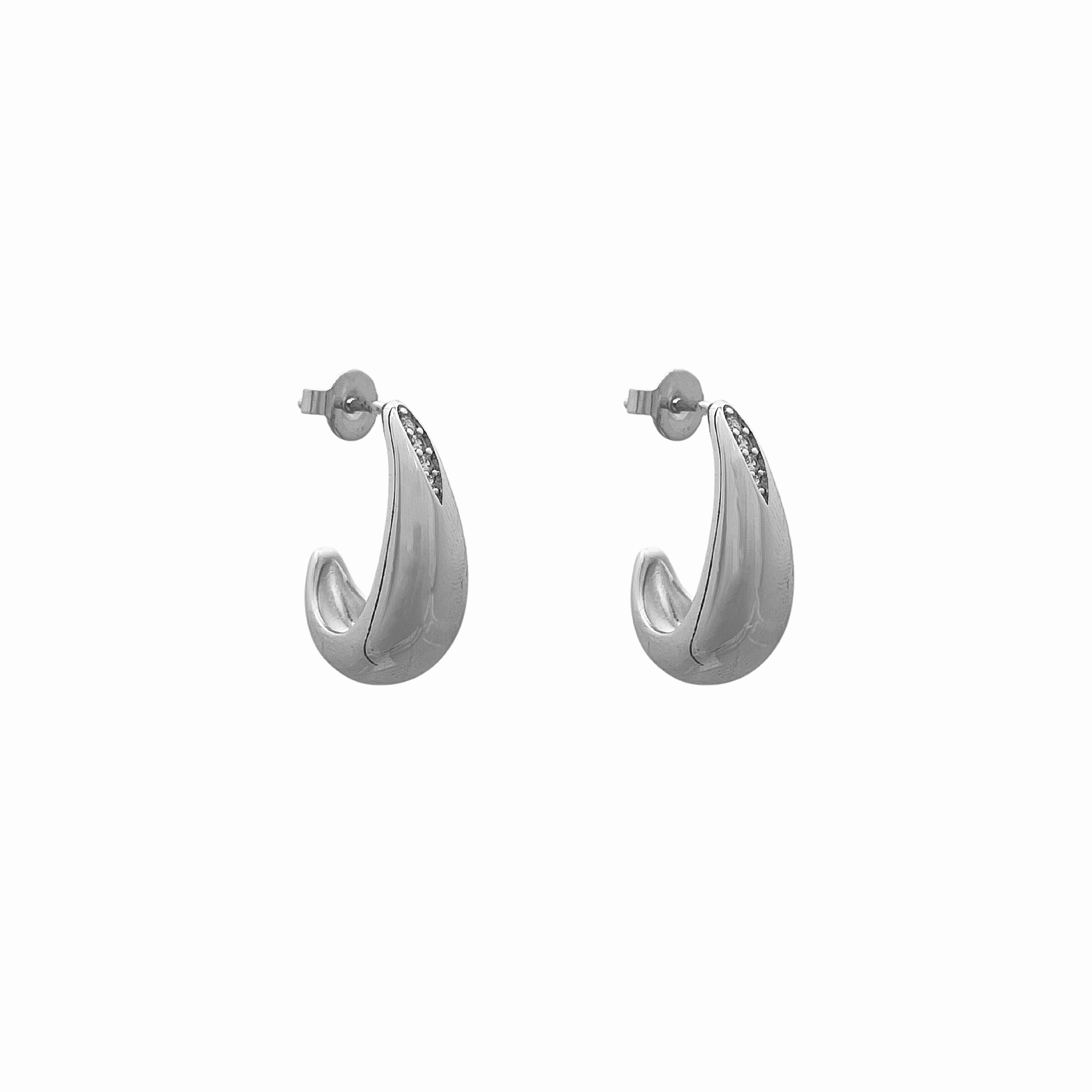 Paved Droplet Earring