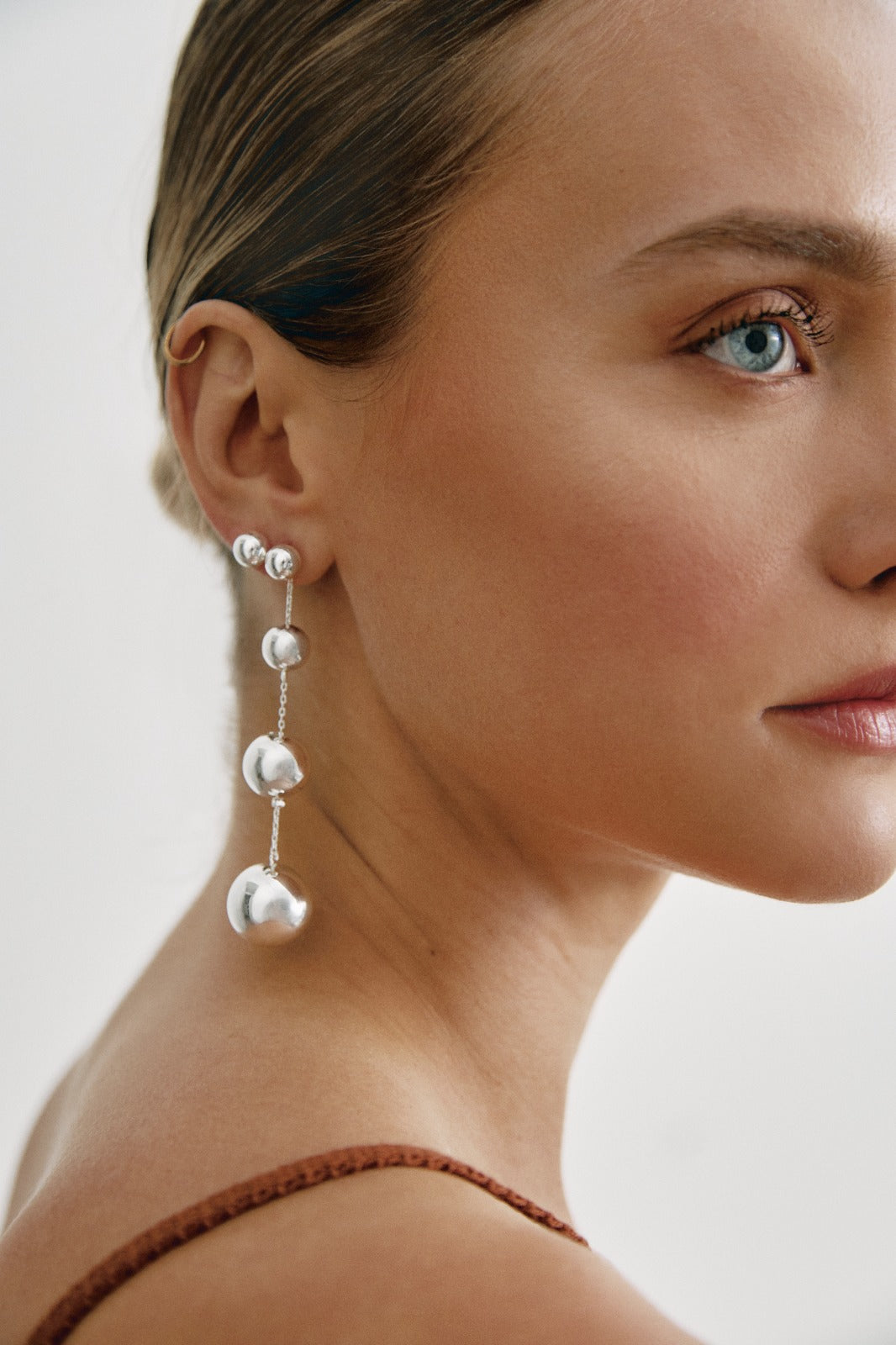 'GROW' LONG SILVER EARRINGS TGU