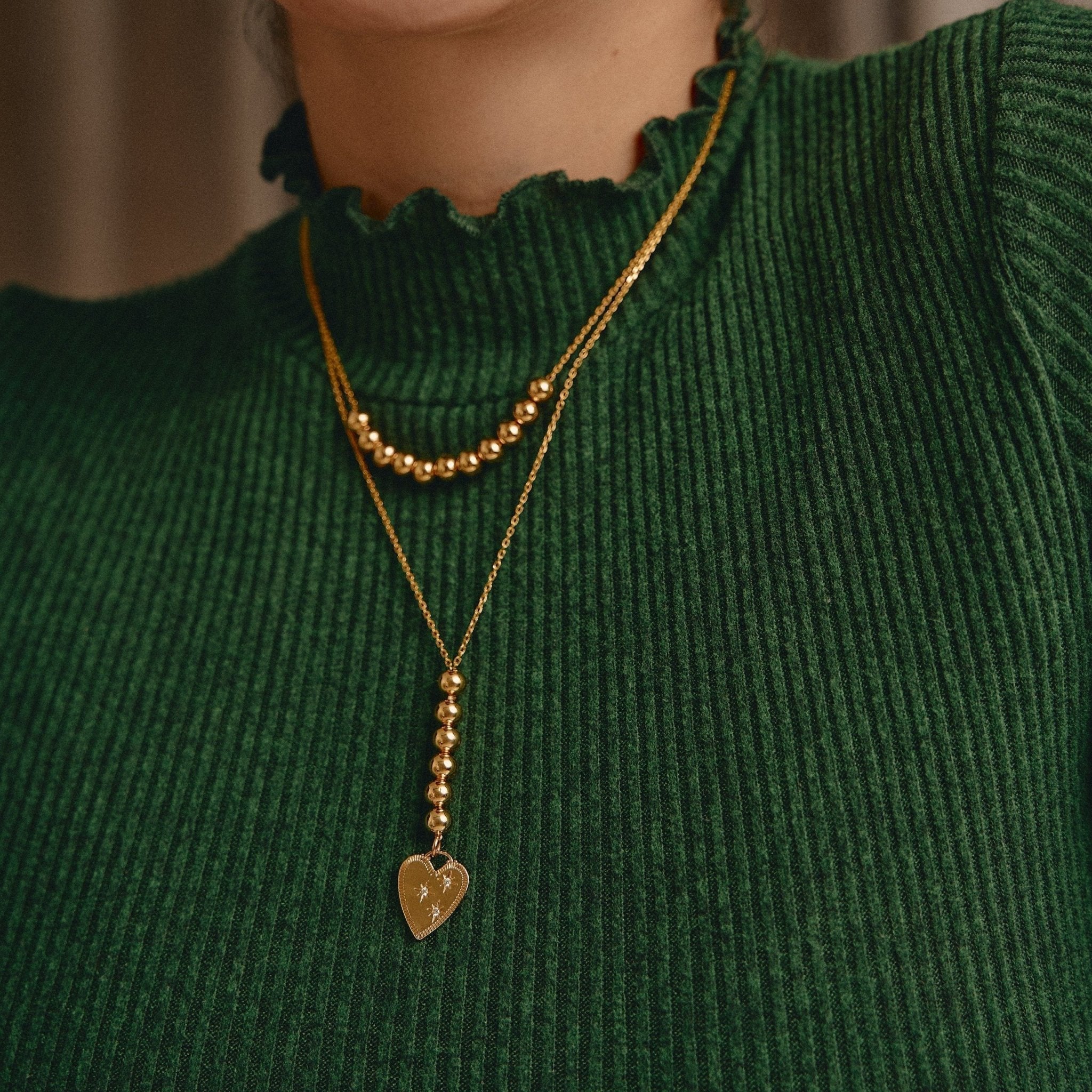 'DETERMINATION' HEART & BALL NECKLACE TGU