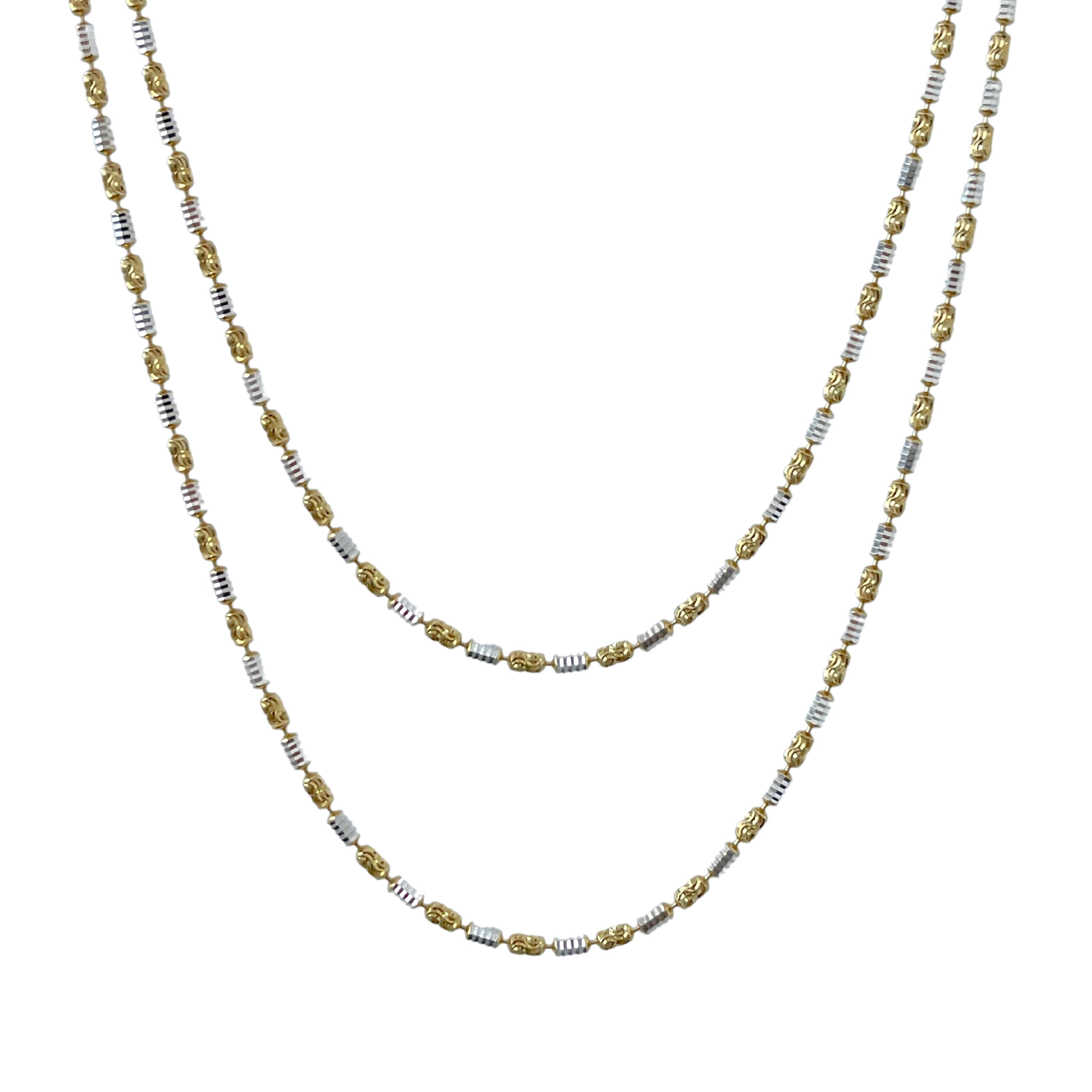 Two Tone Textured Necklace TGU