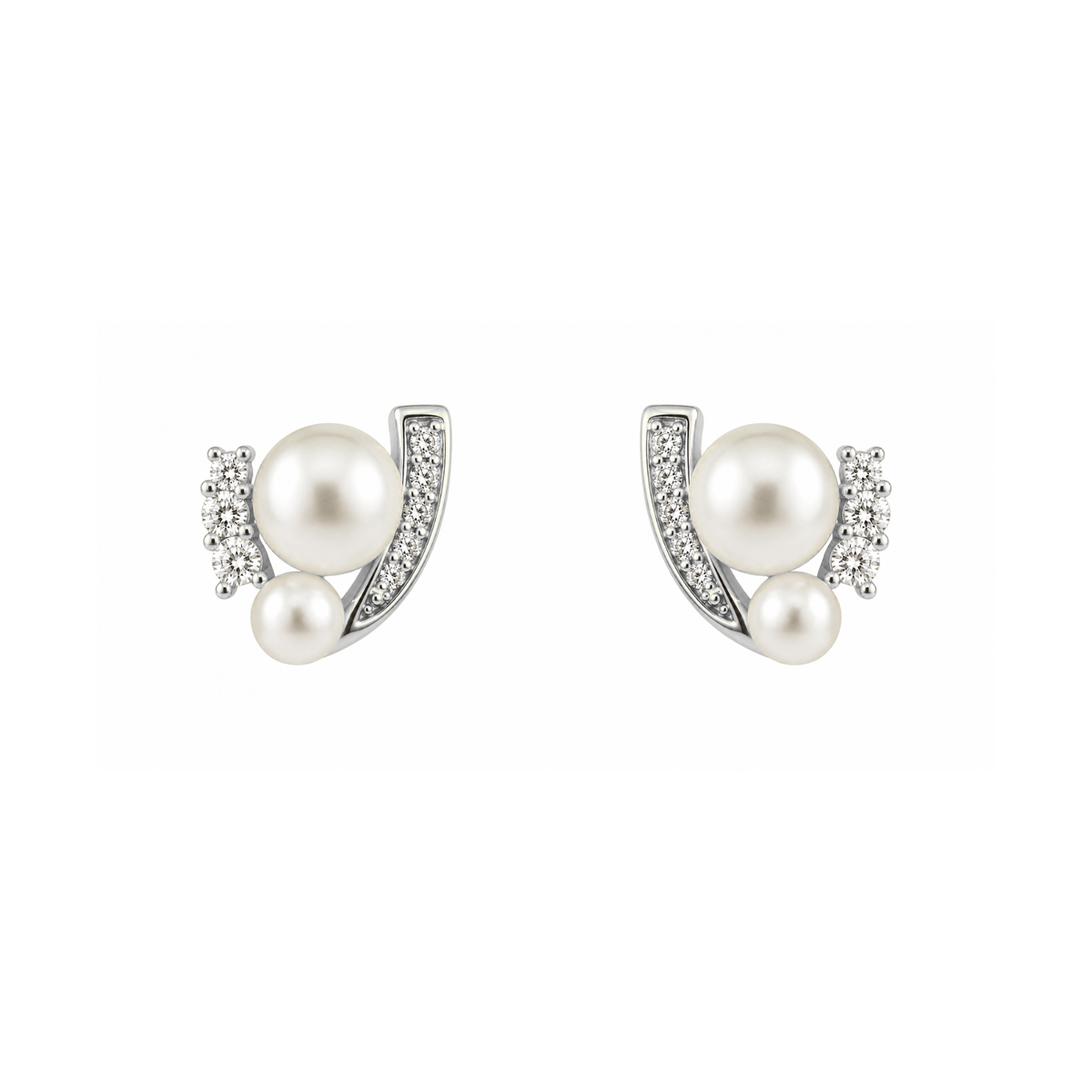 V Pearl Earrings