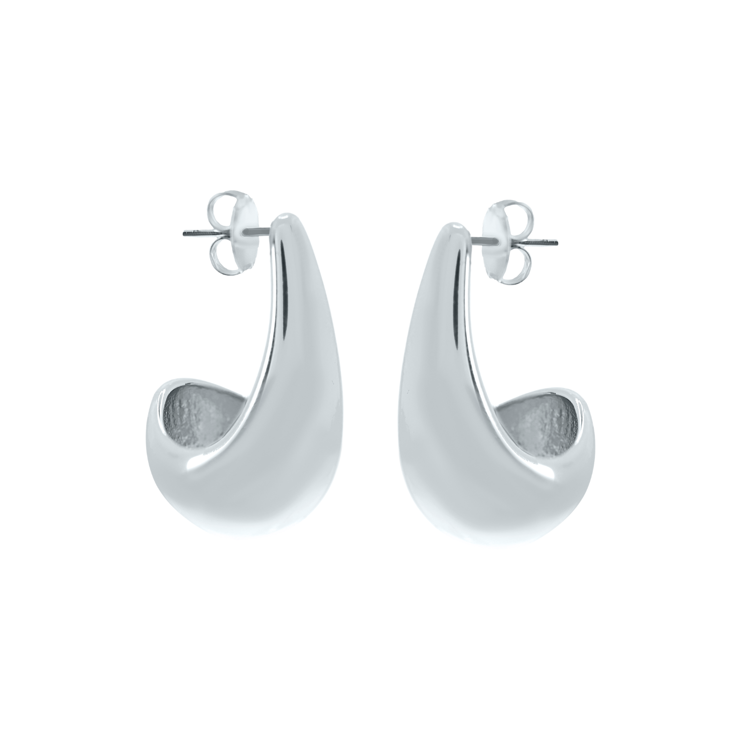 'PENSIVE' Earrings -Silver Medium- TGU