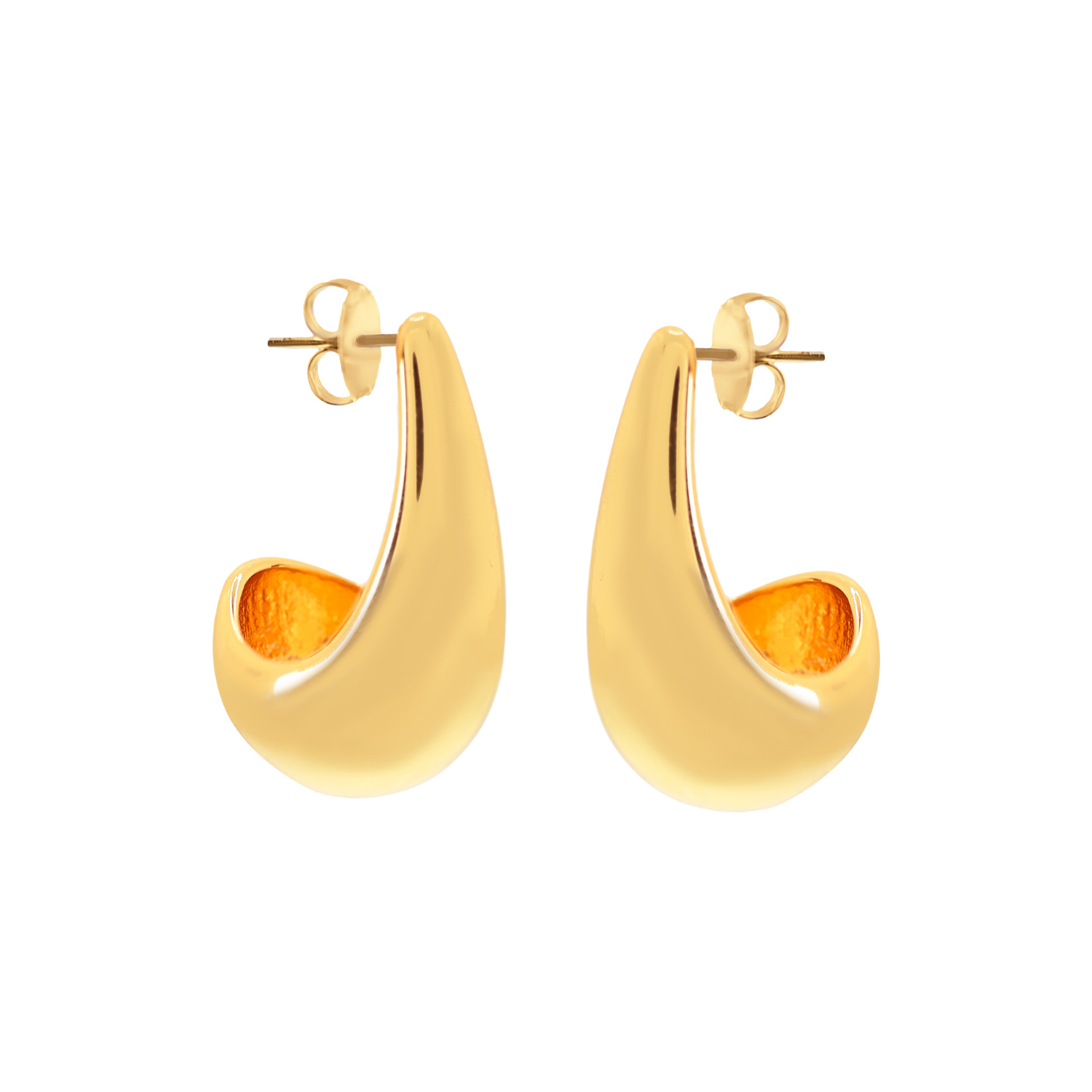 'PENSIVE' Earrings -Gold Medium- TGU