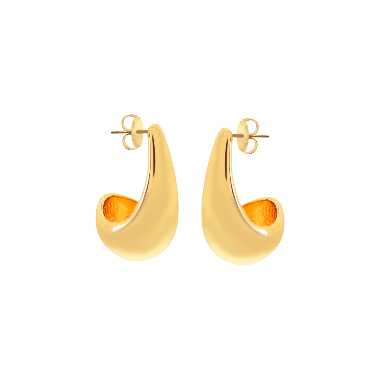 'PENSIVE' Earrings -Gold Small- TGU
