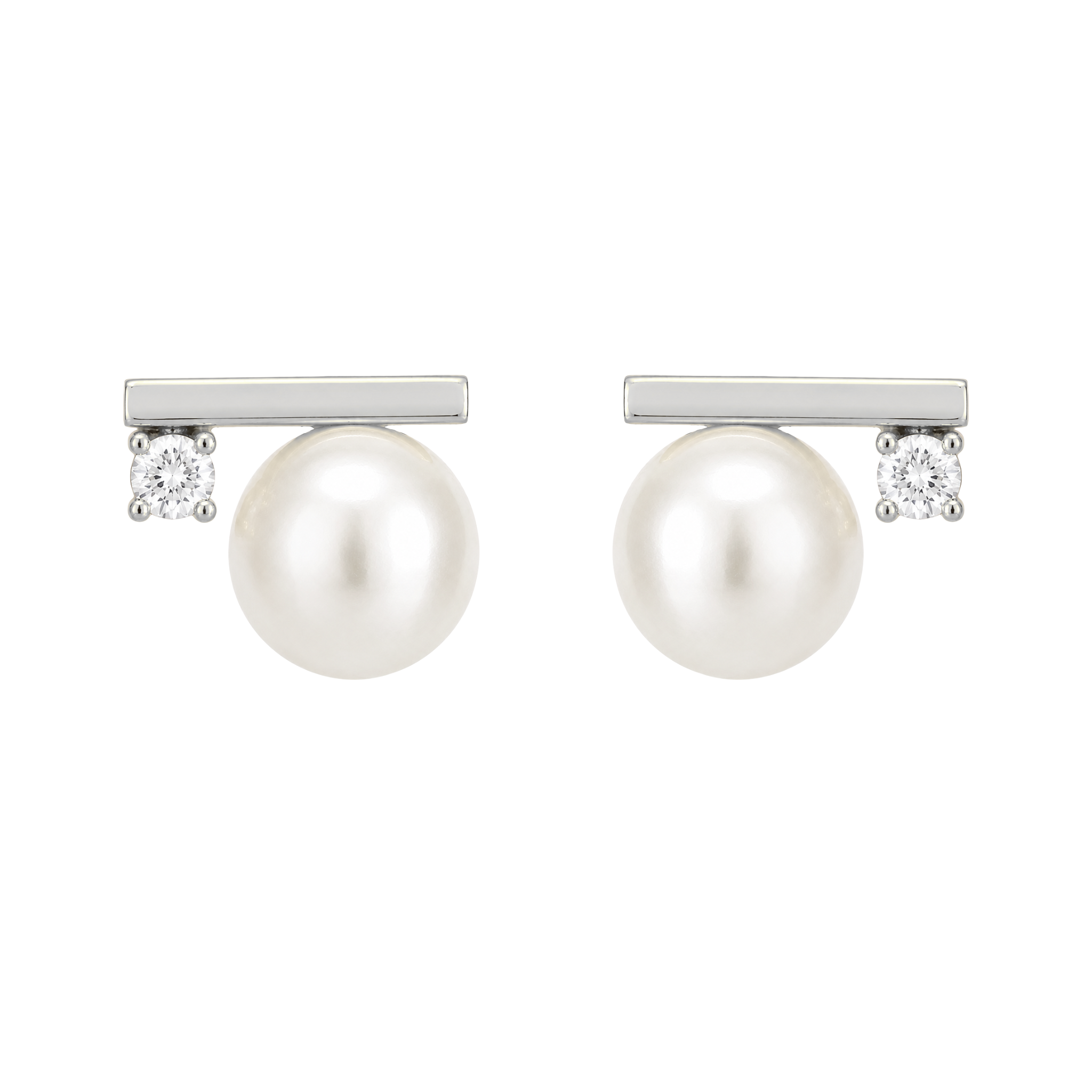 Bar with Pearl Earrings