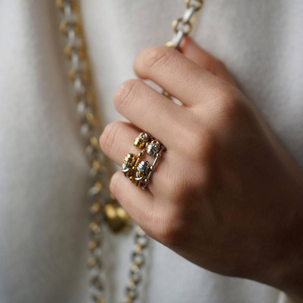 'BELIEF ROSARY' Silver Rosary Ring