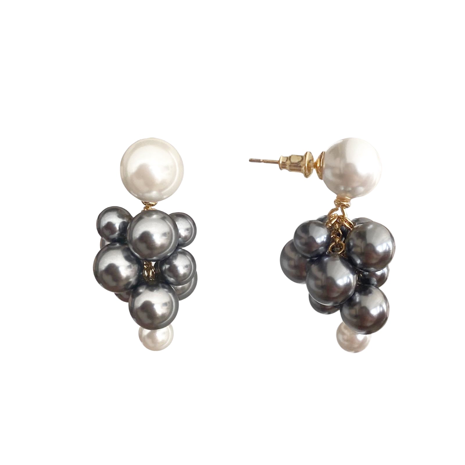 Bunch of Pearls Earring, 18k, Gold Plated, Shell Pearl - Ibiza Passion