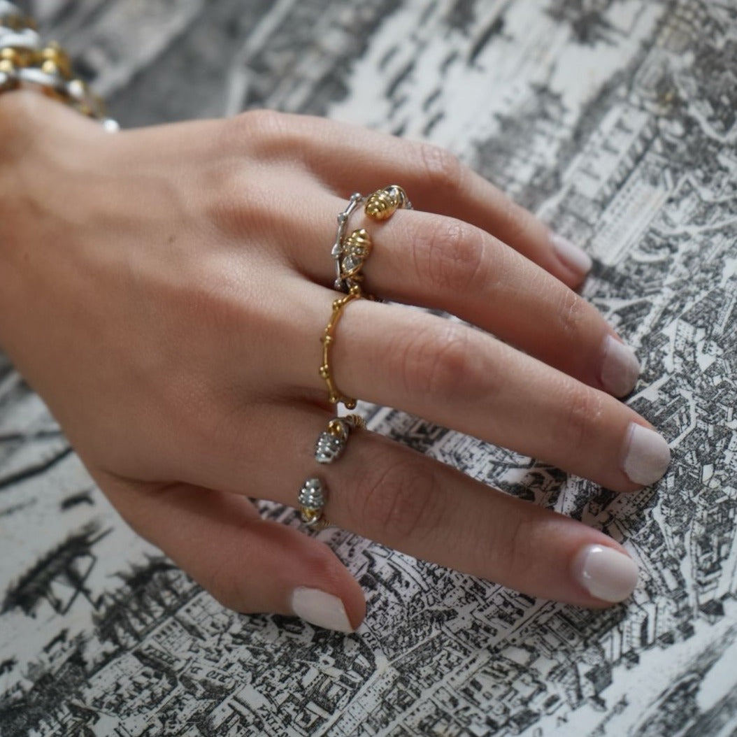 'BELIEF ROSARY' Gold Rosary Ring