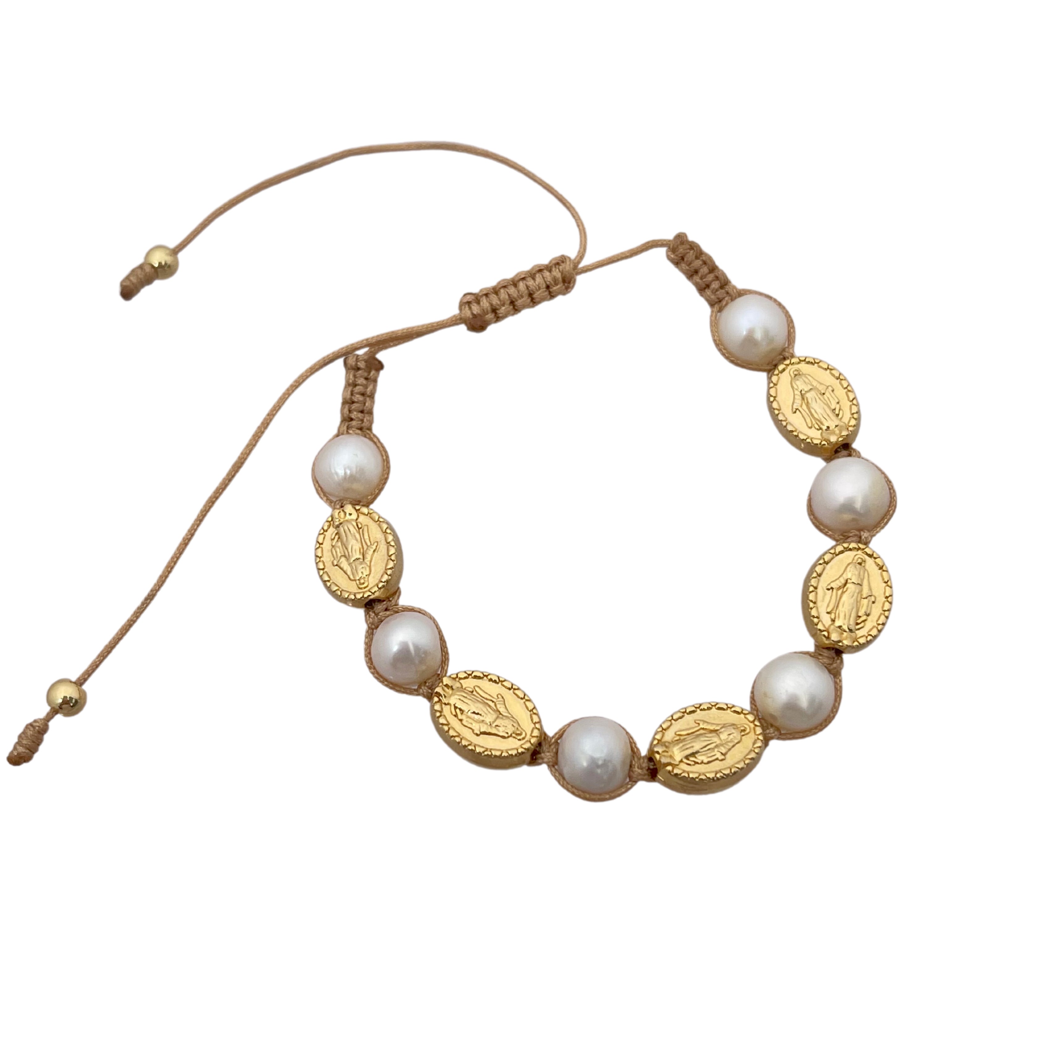 Gold Milagrosa Pearl Bracelet