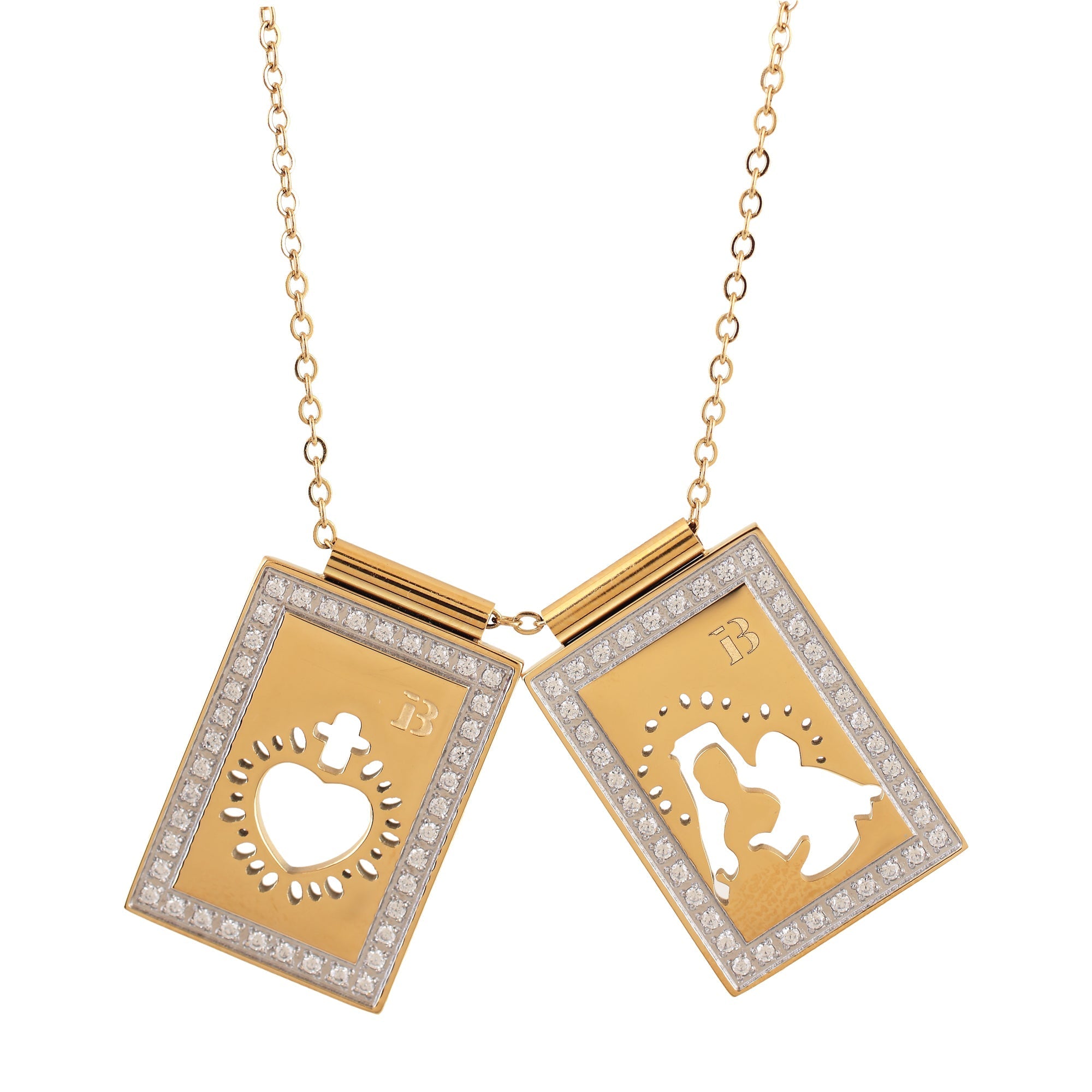 SCAPULAR' • VIRGIN SACRED HEART -ZIRCONIAS- – Divana