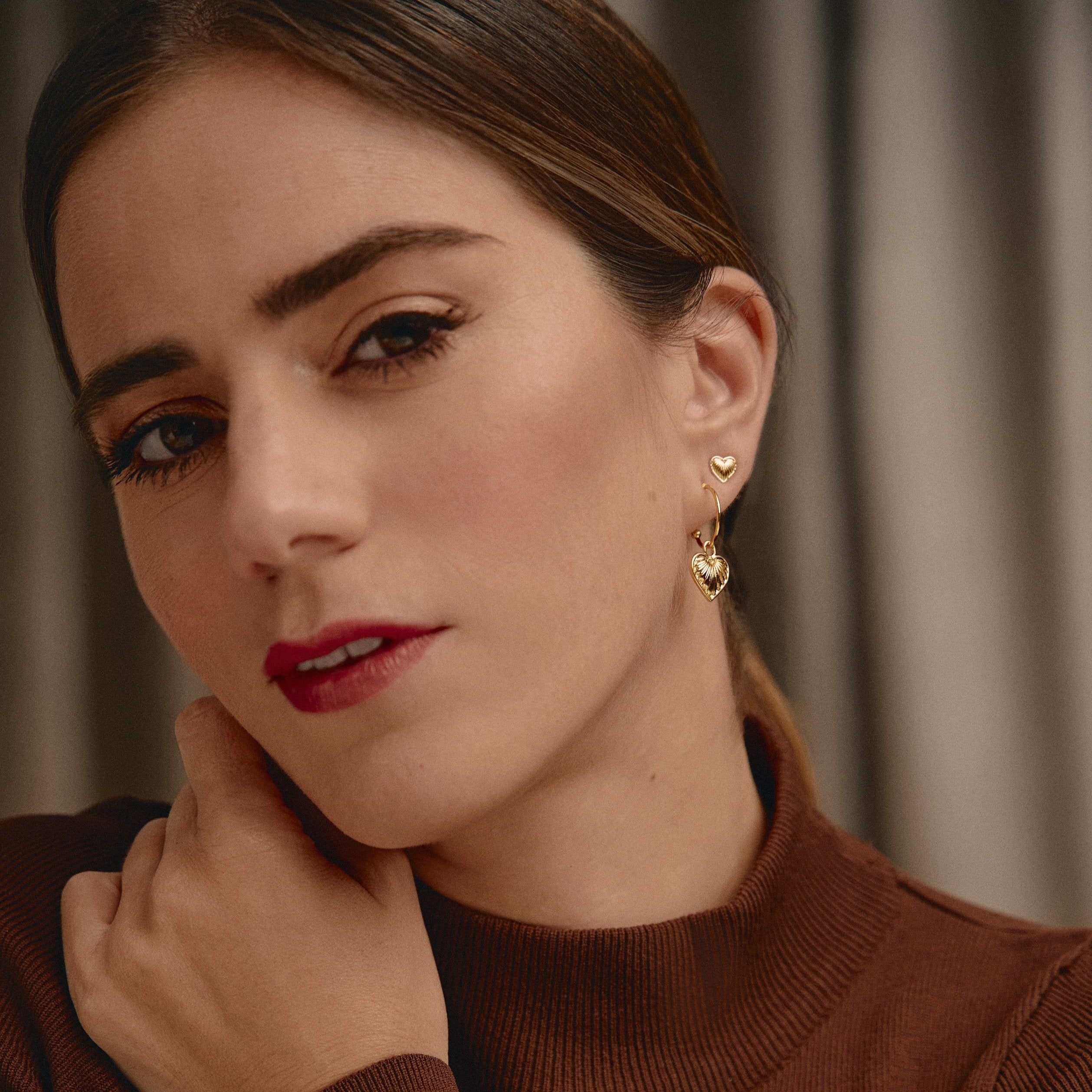 'ILU' MINI HEARTS STUD EARRINGS