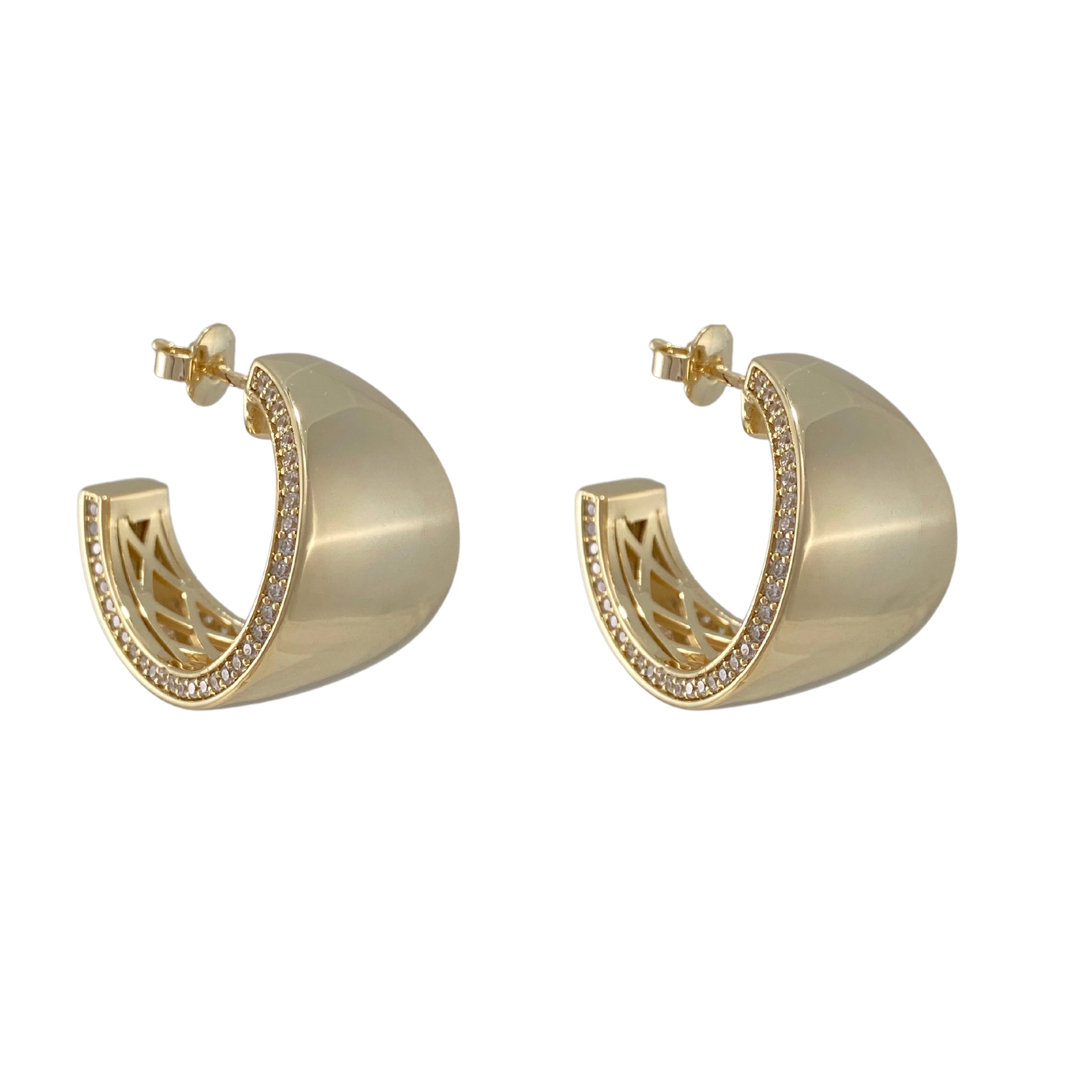 Graduated Pave Hoop