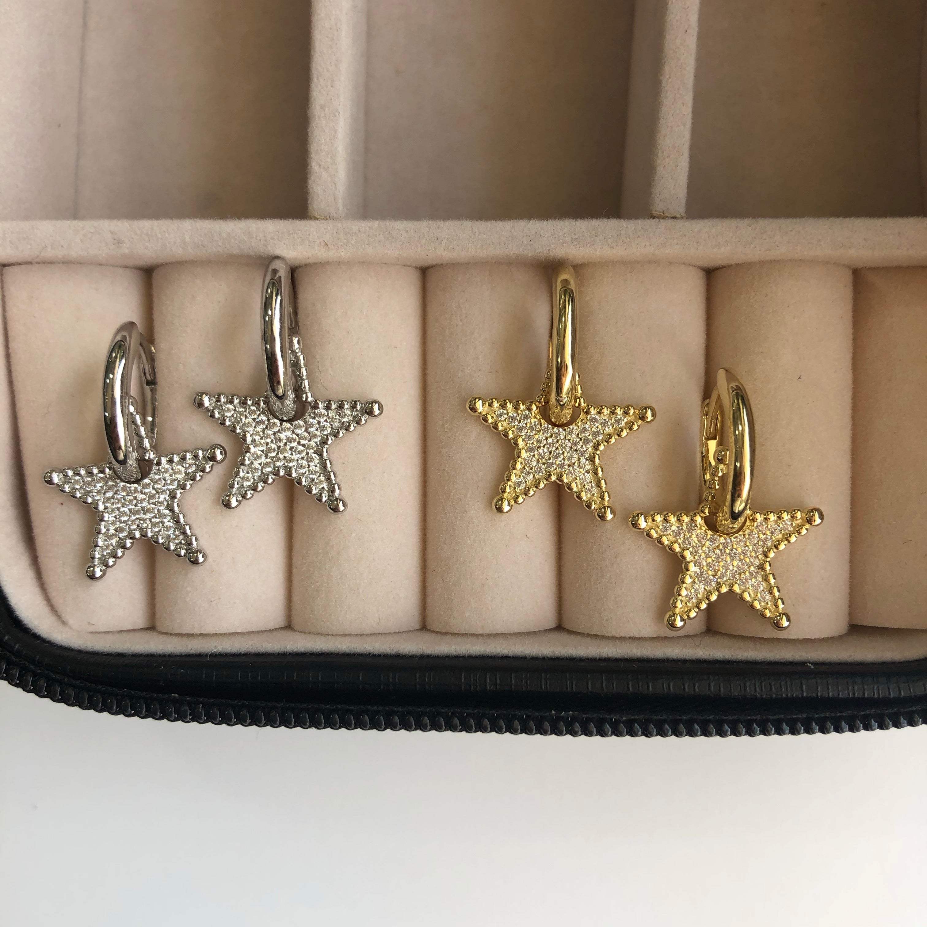 Star Charm Huggies