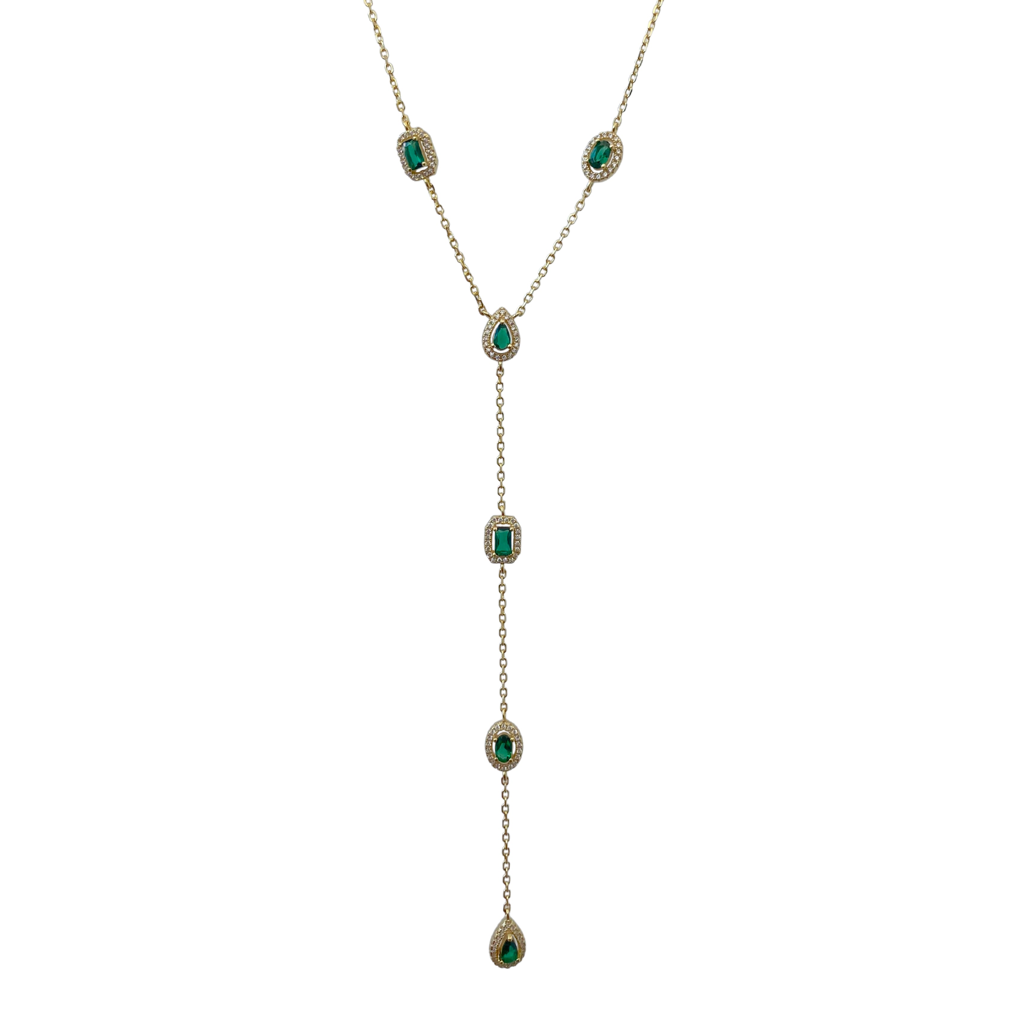 Wonderland Lariat Necklace - Emerald