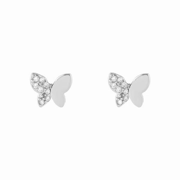 Half solid and pave butterfly