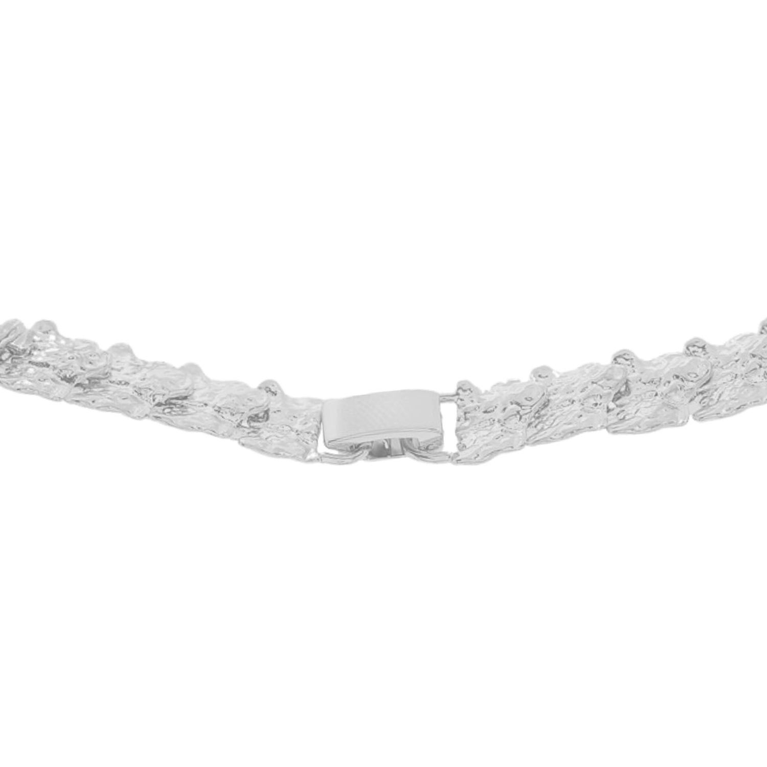 'DELIA' Semi Rigid Necklace Silver