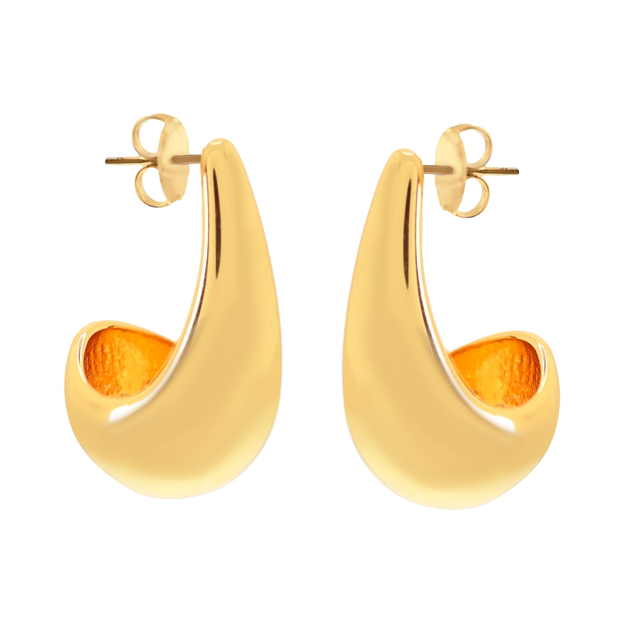 'PENSIVE' Earrings -Gold Large- - Ibiza Passion